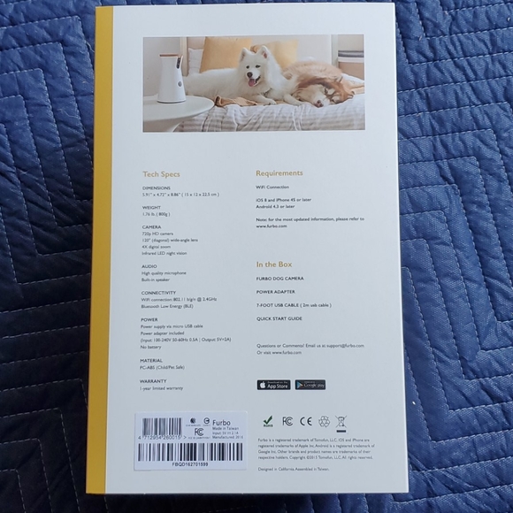 Furbo NEW in Box!! Treat Popping Dog Camera (SOLD) - Picture 5 of 11
